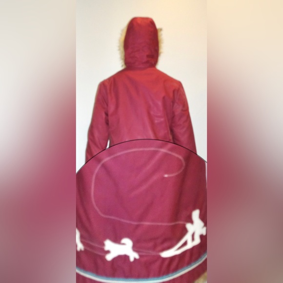 Vintage Yukon Parka with Fur, Dogsled Appliqué and Floral Needlework - Picture 5 of 6